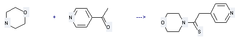 4-Acetylpyridine can be used to produce 4-(pyridin-4-yl-thioacetyl)-morpholine